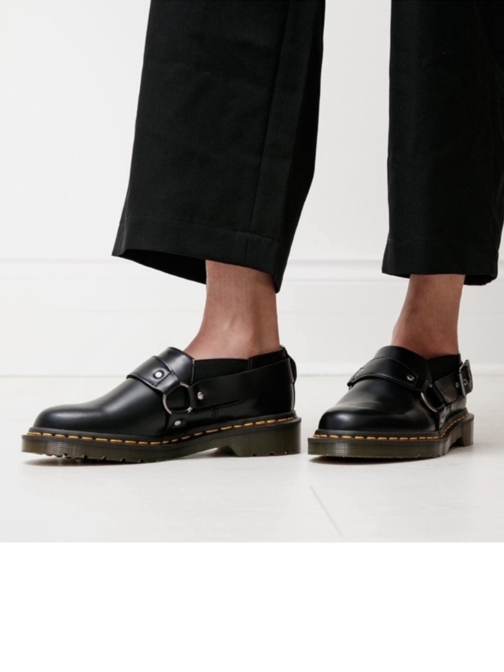 Dr. Martens Docs Henree Black Polished Smooth Leather
Buckle Shoes Size 6 /EU 37
